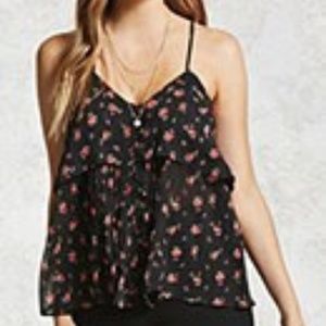 Floral chiffon cami top